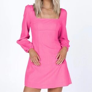 NWT Hastings Long Sleeve Mini Dress in Pink Princess Polly